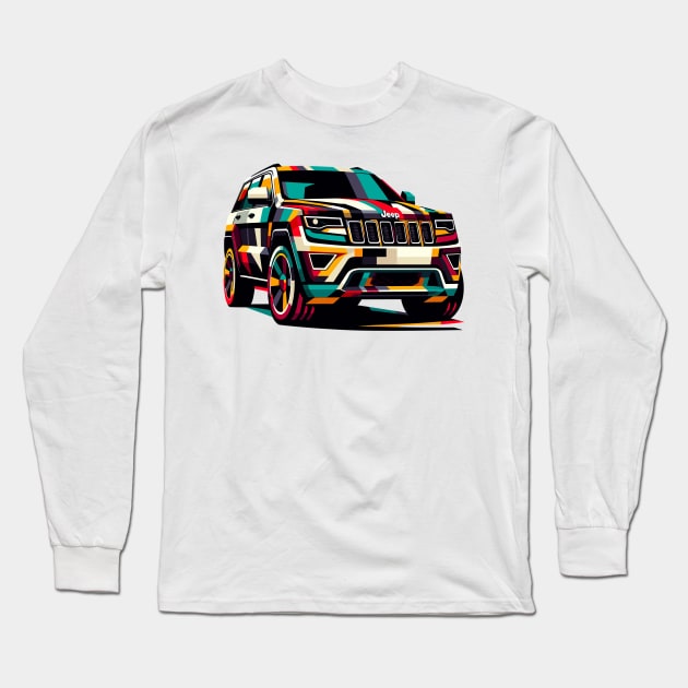 Jeep Grand Cherokee Long Sleeve T-Shirt by Vehicles-Art